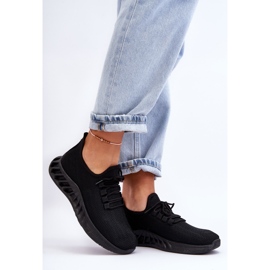 PG1 Baskets en textile à enfiler pour femmes Noir Venett 2