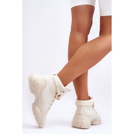 PS1 Chaussures Sport Femme Daim Avec Chaîne Beige Tymagio 1