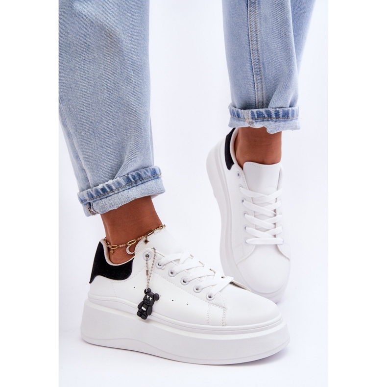 PS1 Chaussures De Sport Pour Femmes Sur Une Plateforme Massive Blanche Et Noire Mariell 1