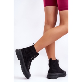 PS1 Baskets Montantes en Daim pour Femme Noir Eleamia le noir 7