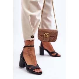 PS1 Sandales classiques sur un talon Zipola noir 1