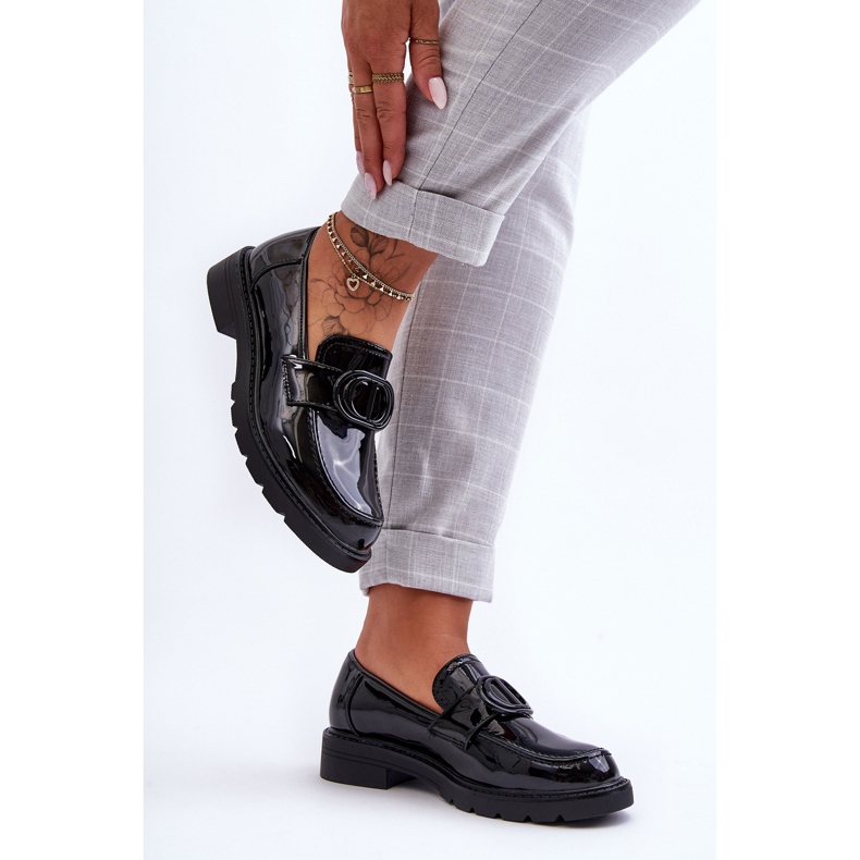 PG1 Mocassins Plateforme Laqués Noir Jarren 2