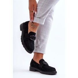 PG1 Mocassins à Plateforme en Daim Noir Jarren le noir 1