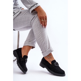PG1 Mocassins à Plateforme en Daim Noir Jarren le noir 2