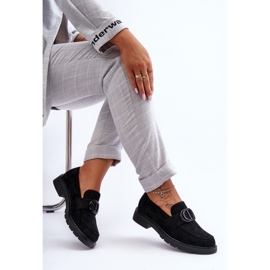 PG1 Mocassins à Plateforme en Daim Noir Jarren le noir 4