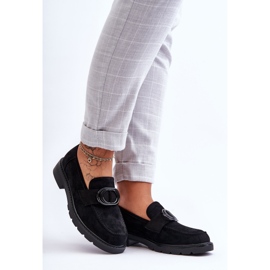 PG1 Mocassins à Plateforme en Daim Noir Jarren le noir 5