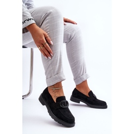 PG1 Mocassins à Plateforme en Daim Noir Jarren le noir 3