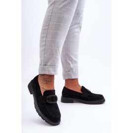 PG1 Mocassins à Plateforme en Daim Noir Jarren le noir 7