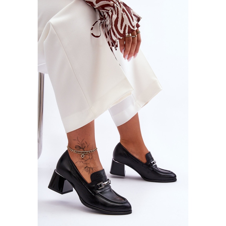 Lemar Escarpins confortables en cuir noir Damira 2