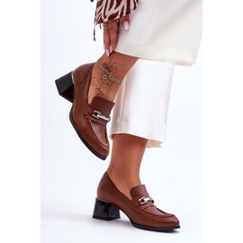 Lemar Escarpins confortables en cuir marron Damira brun 1