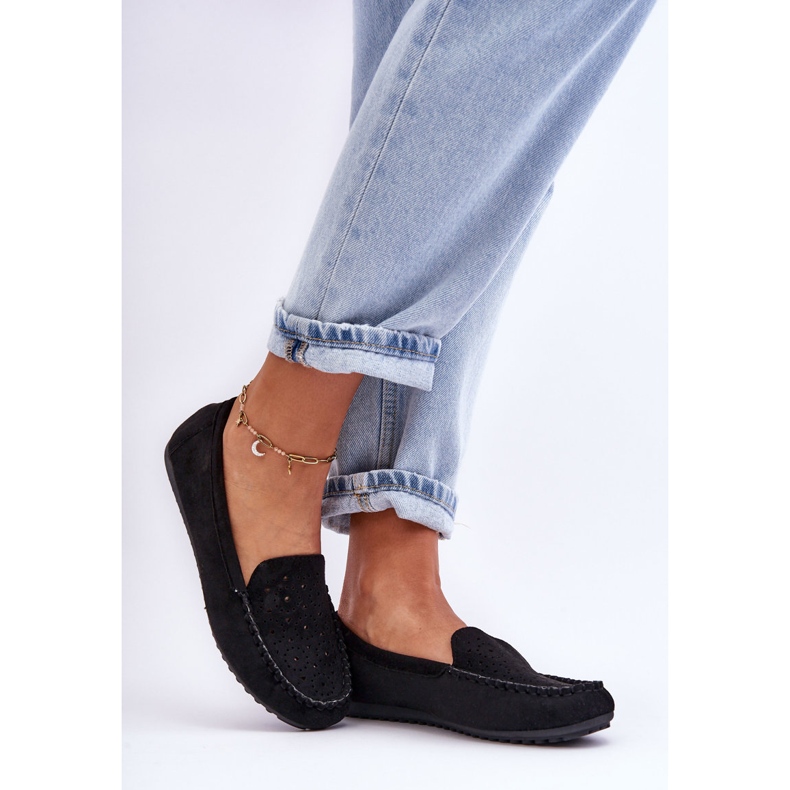 Mocassins en Daim pour Femme Noir Molly 2
