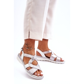 Sandales Cuir Femme S.Barski 97619 Argent 2