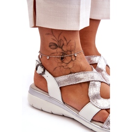 Sandales Cuir Femme S.Barski 97619 Argent 5