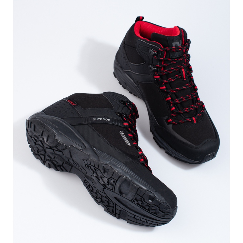 Chaussures de trekking à lacets DK pour hommes avec une tige haute noir 1