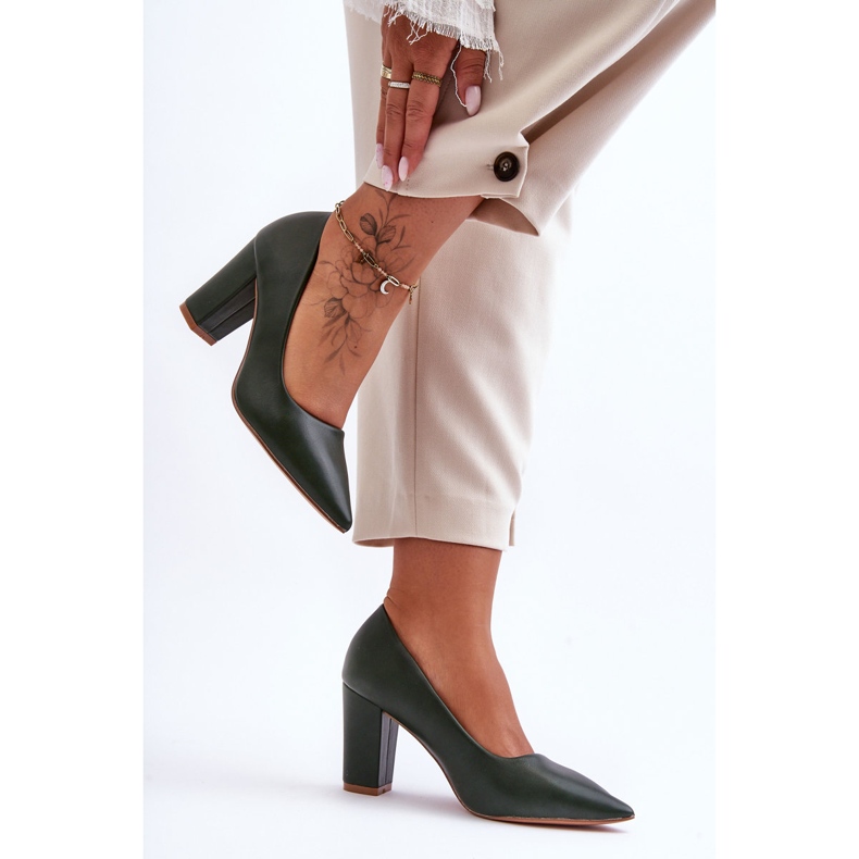 Escarpins Classiques à Talons Hauts Vert Foncé Odessa 1