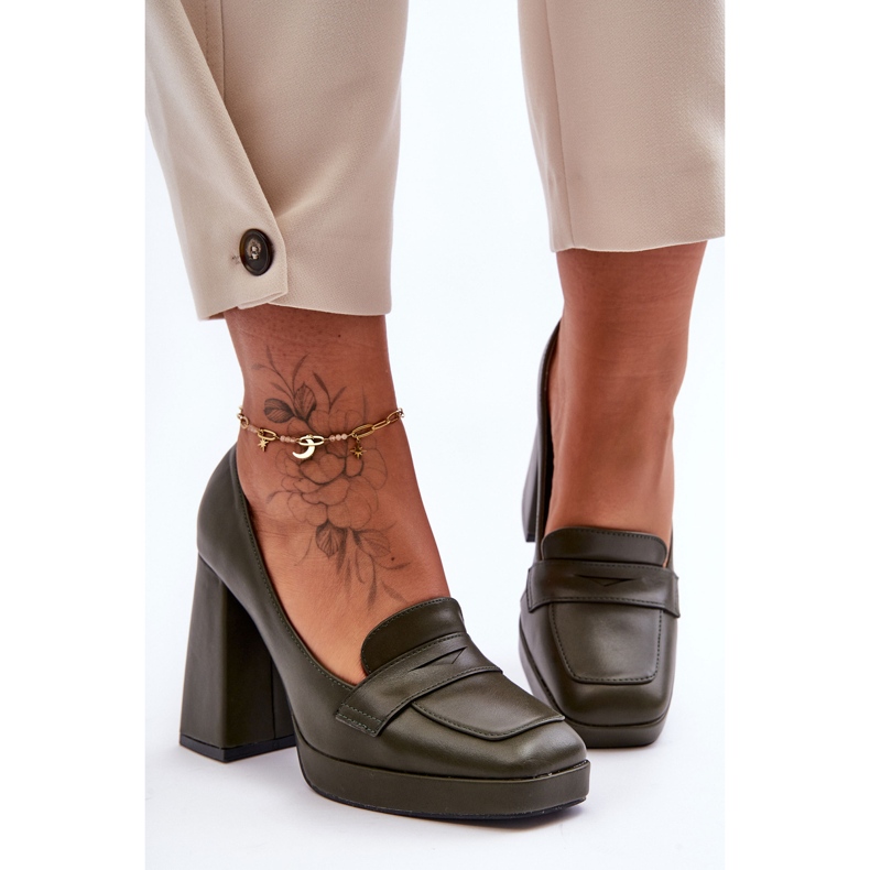 Escarpins Alisa Verts à Talons Hauts 1