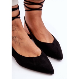 PG1 Ballerines à lacets en daim pour femmes Noir Lilly Ann le noir 6