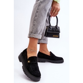 PS1 Mocassins En Daim Avec Décoration Esperta Noire le noir 1