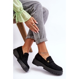 PS1 Mocassins En Daim Avec Décoration Esperta Noire le noir 5