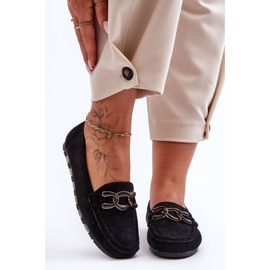 PG1 Mocassins plats en daim pour femme Noir Appia le noir 4