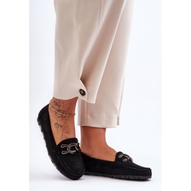 PG1 Mocassins plats en daim pour femme Noir Appia le noir 3
