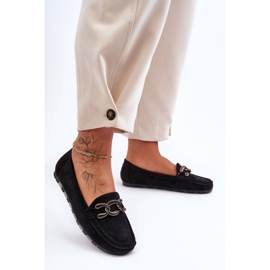 PG1 Mocassins plats en daim pour femme Noir Appia le noir 5