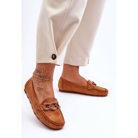PG1 Mocassins plats en daim pour femme Marron Appia brun 5