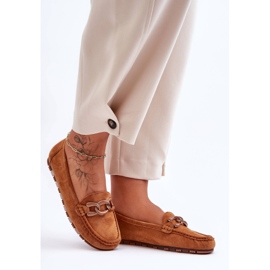PG1 Mocassins plats en daim pour femme Marron Appia brun 4