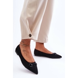 PG1 Ballerines En Daim Avec Décoration Noldaia Noire le noir 1