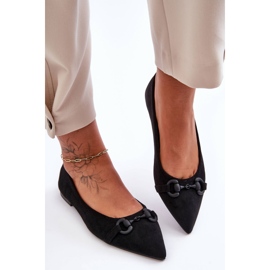 PG1 Ballerines En Daim Avec Décoration Noldaia Noire le noir 2