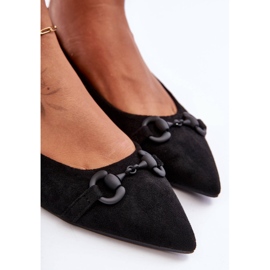 PG1 Ballerines En Daim Avec Décoration Noldaia Noire le noir 4