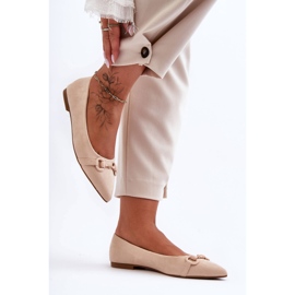PG1 Ballerines En Daim Avec Décoration Noldaia Beige 3