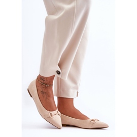 PG1 Ballerines En Daim Avec Décoration Noldaia Beige 5