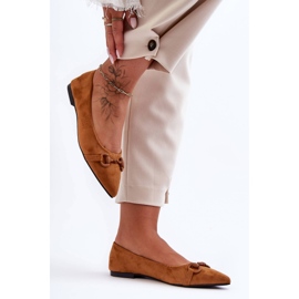 PG1 Ballerines En Daim Avec Décoration Noldaia Marron brun 1