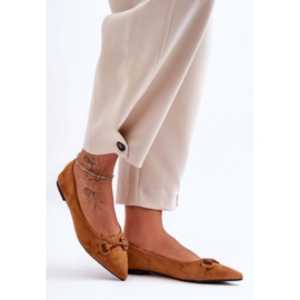 PG1 Ballerines En Daim Avec Décoration Noldaia Marron brun 3