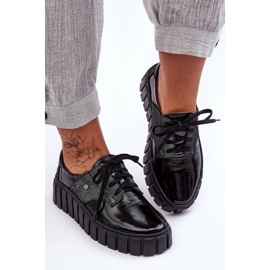 Lemar Chaussures à Plateforme en Cuir Noir Hypnosis le noir 2
