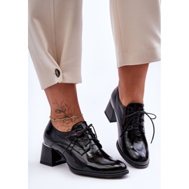 Laura Messi Escarpins Femme Cuir Laqué Noir Keria 1