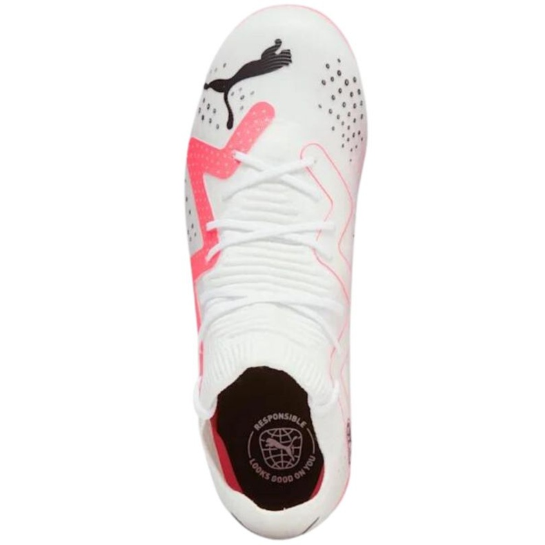 Puma Future Match FG/AG Jr 107384 01 chaussures de football blanche blanche 1 Puma Future Match FG/AG Jr 107384 01 chaussures de football blanche blanche 1