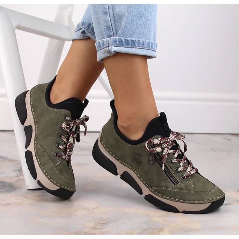Chaussures Rieker confortables W RKR610 vert 2