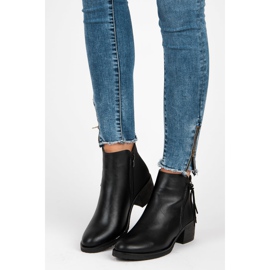 Vices New Collection Bottines Chelsea à franges le noir 4