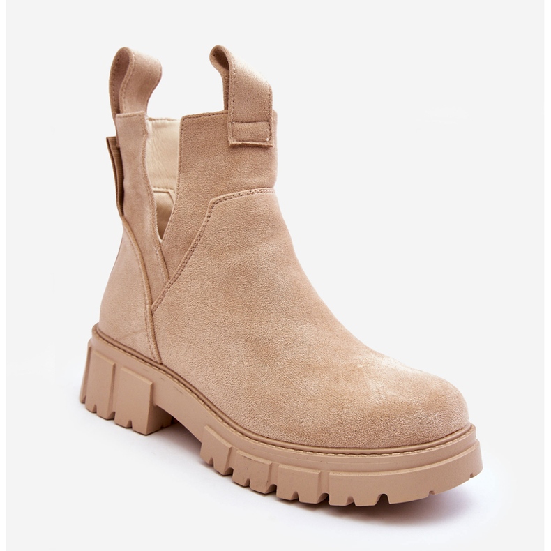 Bottes Worker Ajourées Beige Clair Heaven 1