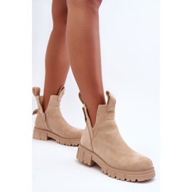 Bottes Worker Ajourées Beige Clair Heaven 5