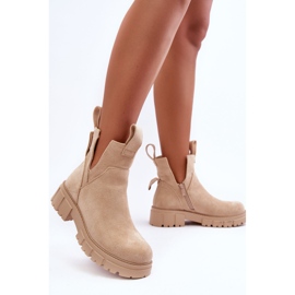 Bottes Worker Ajourées Beige Clair Heaven 6