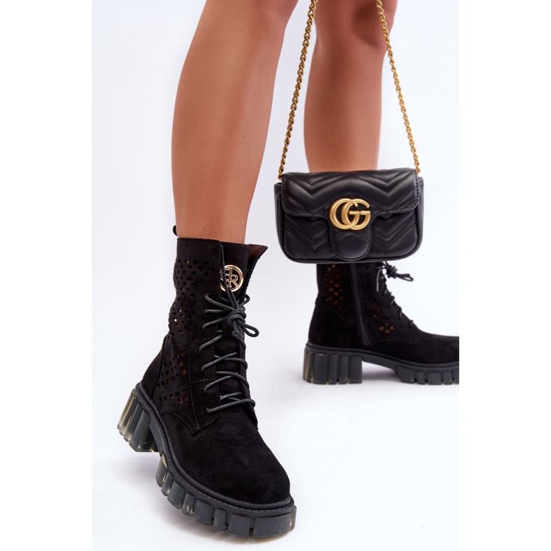 Bottes Ouvrières Ajourées Noires Idéalement le noir 2