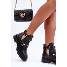 Bottes Trappeur Femme Avec Perles Noir Klarisa le noir 2