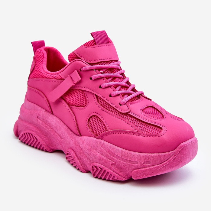 PG1 Baskets Plateforme Chunky Femme Fuchsia Agnenia rose 1