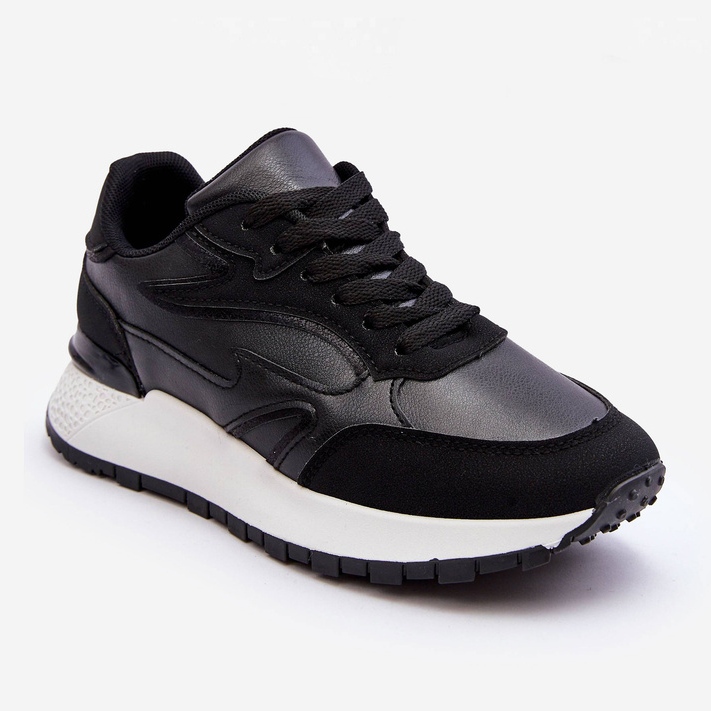 PG1 Chaussures De Sport À Plateforme Pour Femmes Noir Et Blanc Henley 1