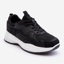 PG1 Chaussures De Sport Pour Femme Baskets À Plateforme Noir Et Blanc Lomare le noir 1
