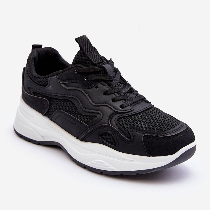 PG1 Chaussures De Sport Pour Femme Baskets À Plateforme Noir Et Blanc Lomare 1