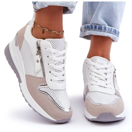 Baskets Compensées Femme Multicolore Sivan blanche 9